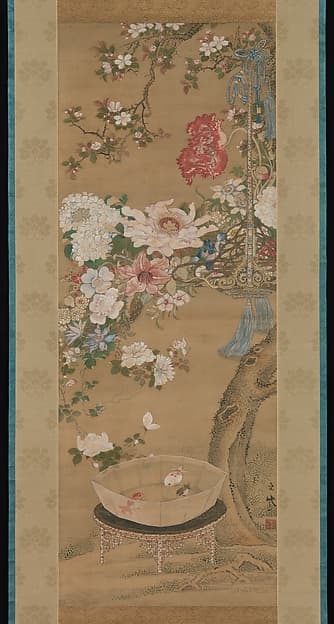 Flowers and Goldfish, by Sō Shizan