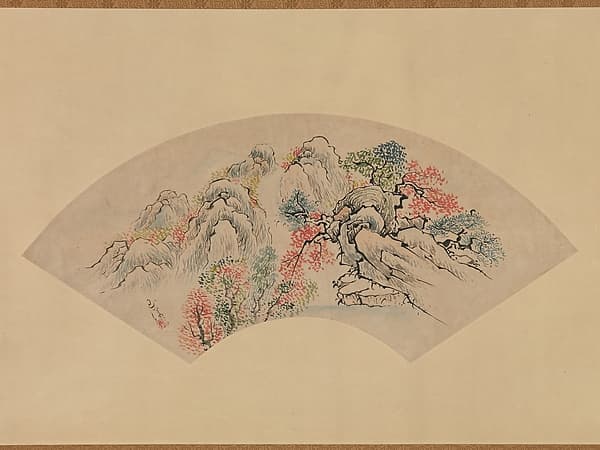 Autumnal Landscape with a Waterfall, by Ike (Tokuyama) Gyokuran
