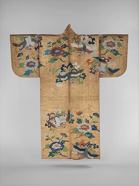 Noh Costume (Nuihaku) with Phoenixes and Peonies