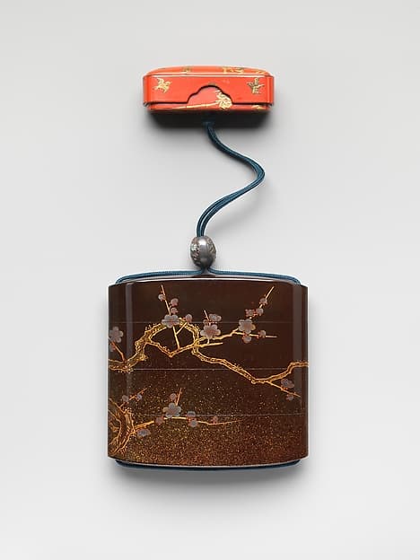 Inrō with Bird on a Blossoming Plum Tree, by Koma Yasutada
