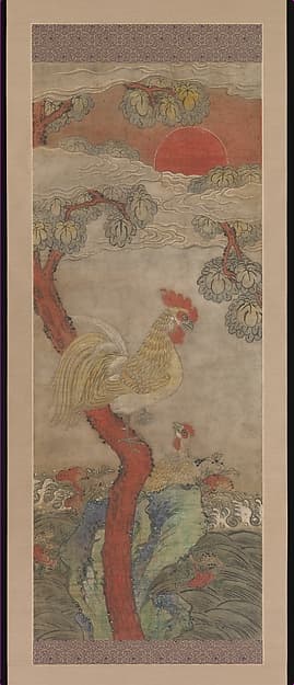 Golden Rooster and Hen, by Unidentified artist