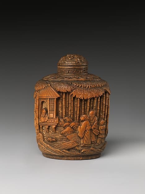 Snuff Bottle with Seven Sages of the Bamboo Grove