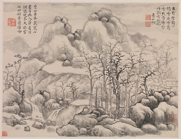 Snowscape, from Album for Zhou Lianggong, by Yun Xiang