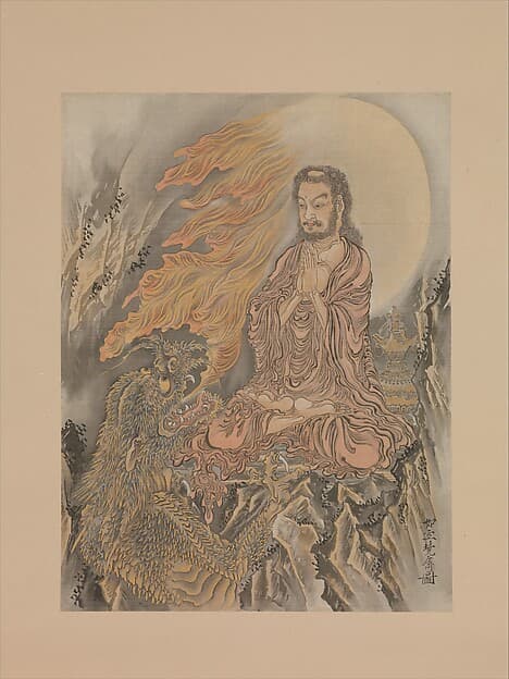 Shakyamuni Subjugating Demons, by Kawanabe Kyōsai 河鍋暁斎