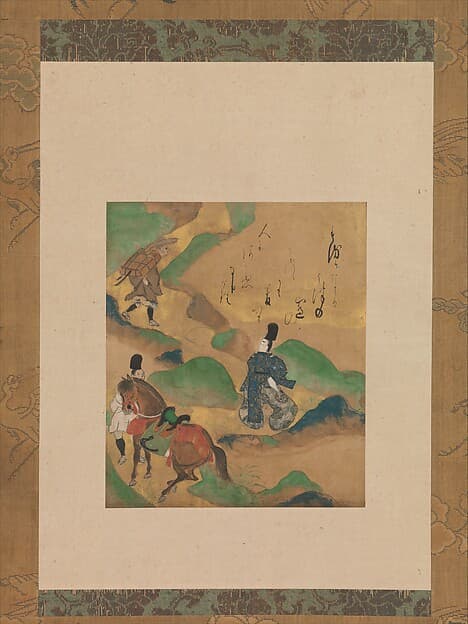 “Mount Utsu” (Utsu no yama), from The Tales of Ise (Ise monogatari), by Tawaraya Sōtatsu
