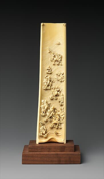 Wrist rest with seascape and eight immortals