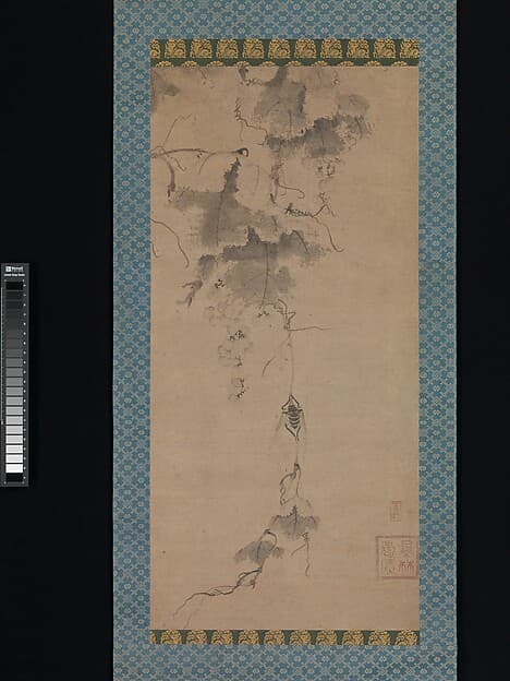 Cicada on a Grapevine, by Bokurin Guan