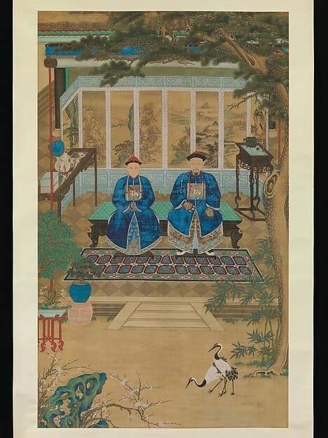Portrait of husband and wife, by Unidentified artist