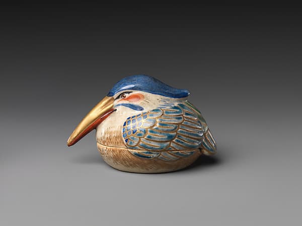 Incense Container (Kōgō) in the Shape of a Bird, by Miyagawa Chōzō