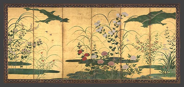Flowers and Grasses of the Four Seasons, by Kano Mitsunobu 狩野光信