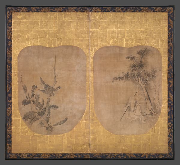 Daoist Sage and Hawk, by Soga Nichokuan