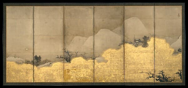 Scenes from the Eight Views of the Xiao and Xiang Rivers, by Unkoku Tōeki