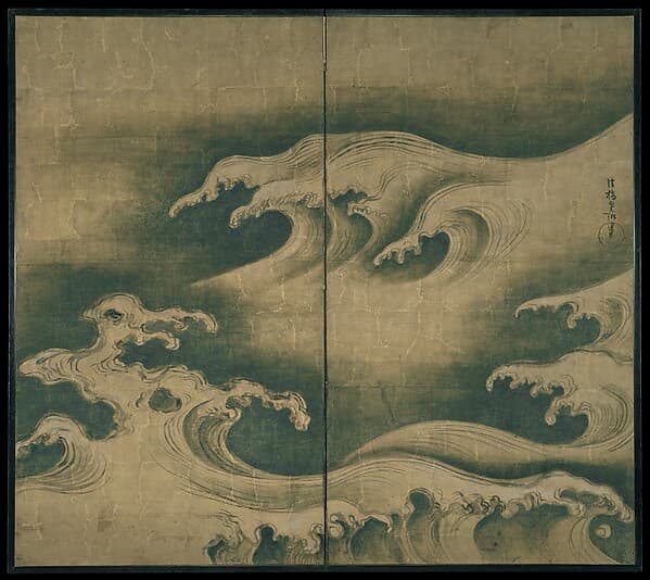 Rough Waves, by Ogata Kōrin
