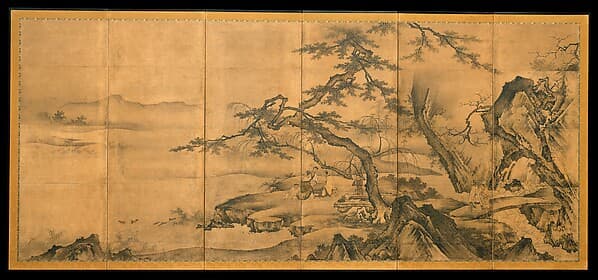 The Four Accomplishments, by Kano Motonobu 狩野元信