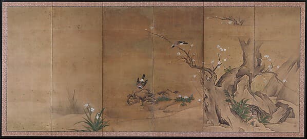 Birds and Flowers of the Four Seasons, by Kano Sanboku