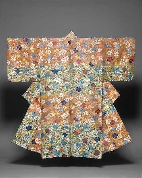 Noh Costume (Karaori) with Cherry Blossoms and Fretwork