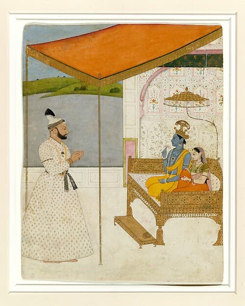 Raja Balwant Singh’s Vision of Krishna and Radha, by Nainsukh