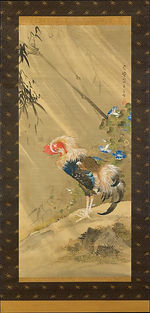 Rooster in a Storm, by Sō Shizan