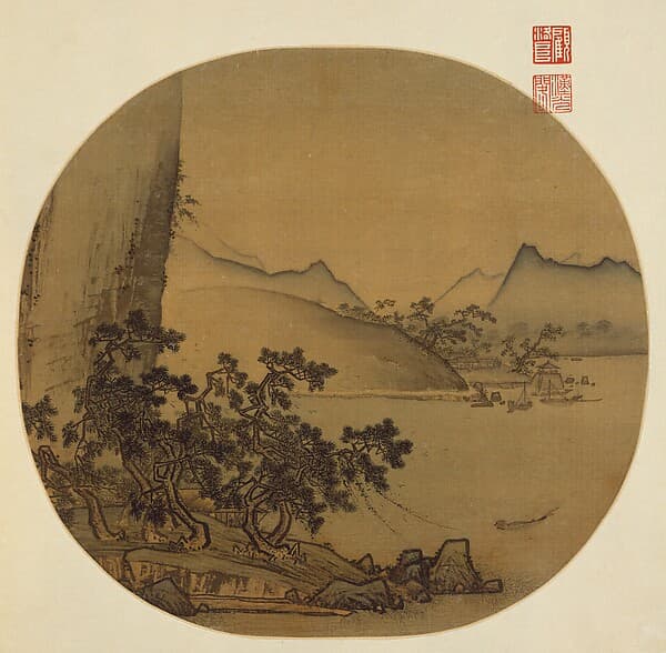 Boats Moored in Wind and Rain, by Unidentified artist