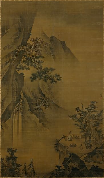 Li Bai gazing at the waterfall on Mount Lu, by Zhong Li