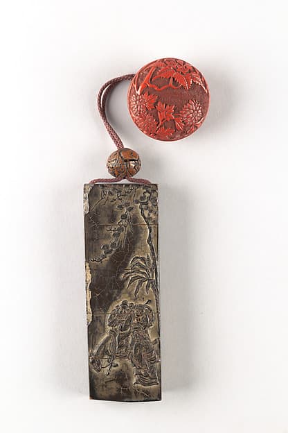 Inrō Imitating an Old Chinese Ink Cake, by Kanō Jukkyoku