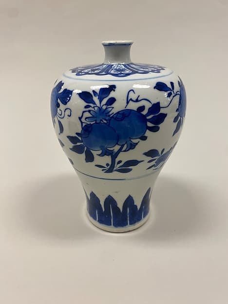 Meiping vase with peaches, pomegranades, and fingered citrons