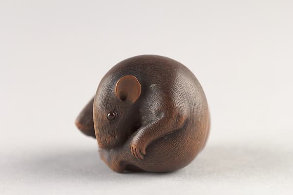 Netsuke of Two Rats, by Ikkan