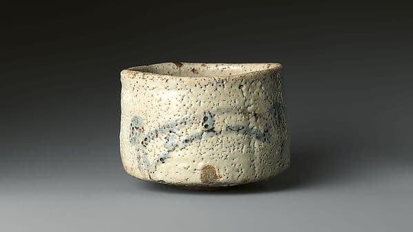 Shino Tea Bowl with Bridge and Shrine, Known as “Bridge of the Gods” (Shinkyō)