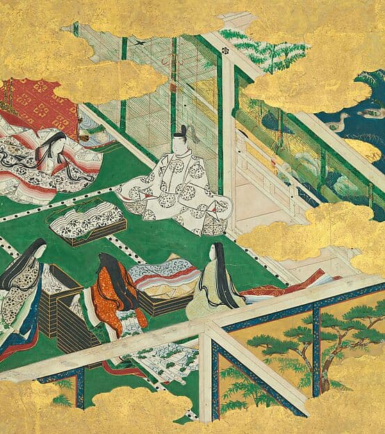 “A Lovely Garland” (Tamakazura), from The Tale of Genji, by Tosa Mitsuyoshi 土佐光吉