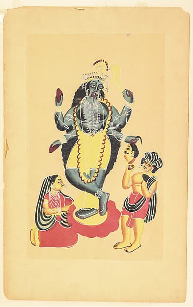 Radha Worships Krishna as Kali
