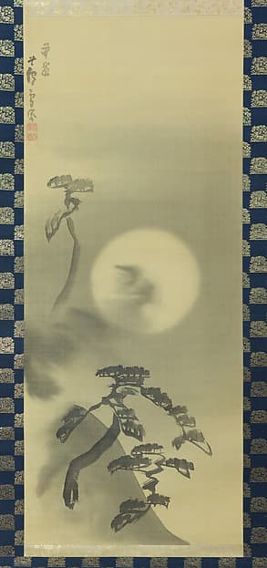 Moonlit Landscape, by Nagasawa Rosetsu 長澤蘆雪