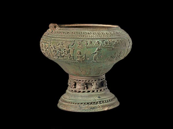 Footed Bowl with Scenes from the Gauttila Jataka