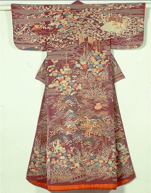 Kosode with Scenes from Nō Plays