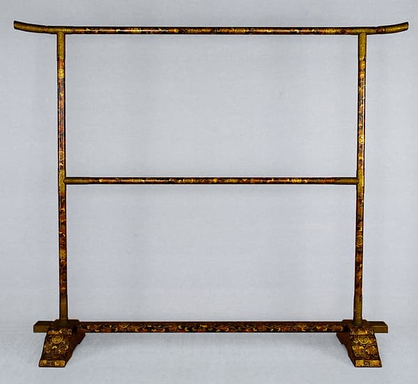 Kimono Rack (Ikō) with Scrolling Foliage and Tokugawa Family Crest