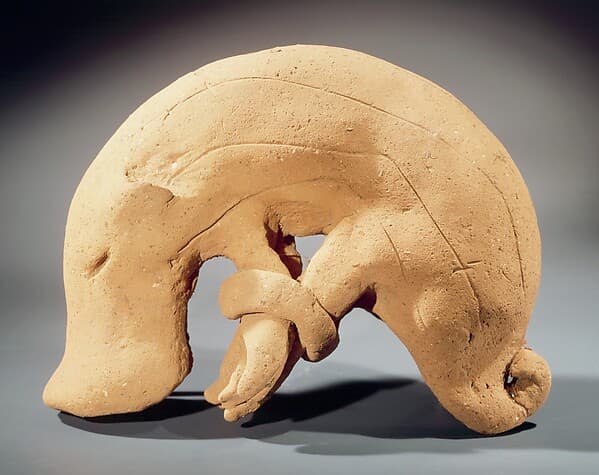 Wild Boar Piglet Clay Tomb Sculpture (Haniwa)
