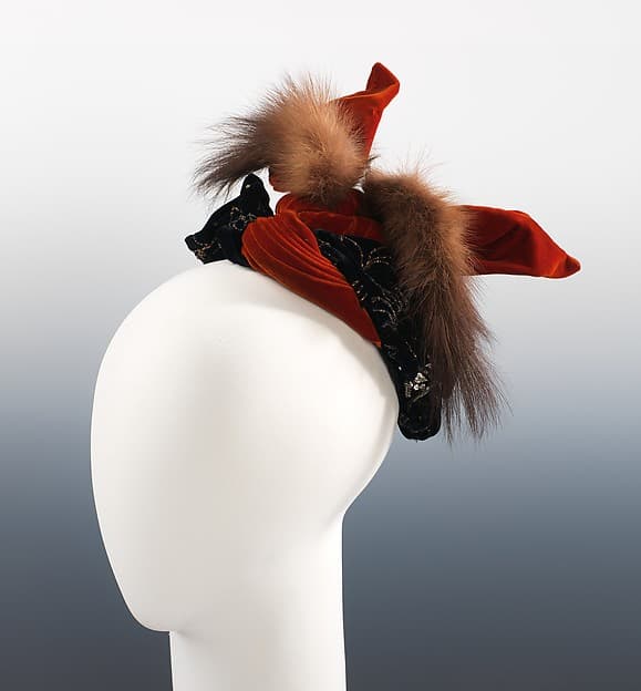 Evening hat, by Berthe