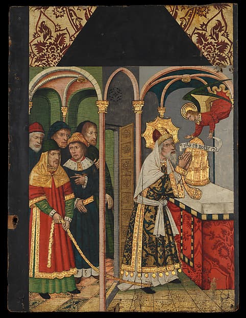 Panel with the Angel Appearing to Zacharias (from a Retable depicting Saint John the Baptist and scenes from his life), by Domingo Ram