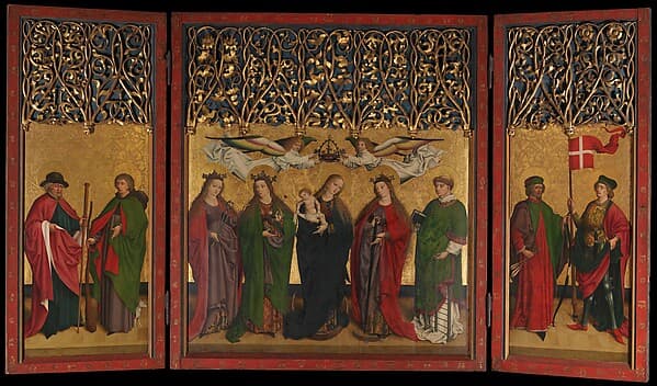 The Burg Weiler Altar Triptych (Altarpiece with the Virgin and Child and Saints), by Master of the Burg Weiler Altarpiece