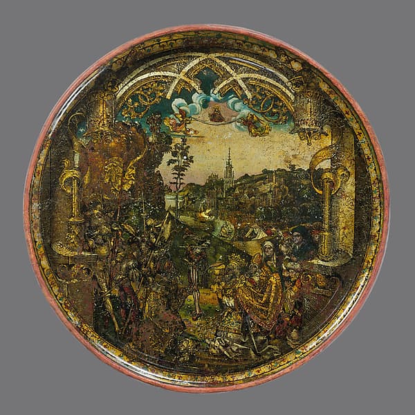 Dish with Abraham and Melchizedek, by Hans of Landshut