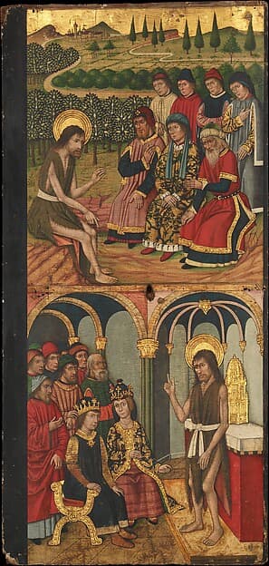 Panel of Saint John the Baptist with Scenes from His Life, by Domingo Ram