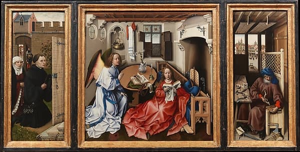 Annunciation Triptych (Merode Altarpiece), by Robert Campin
