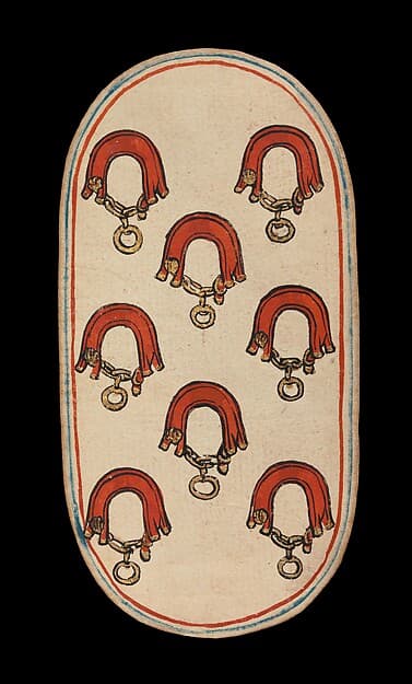 8 of Collars, from The Cloisters Playing Cards