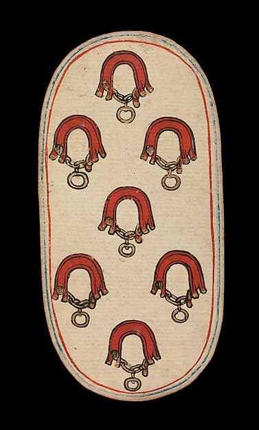7 of Collars, from The Cloisters Playing Cards