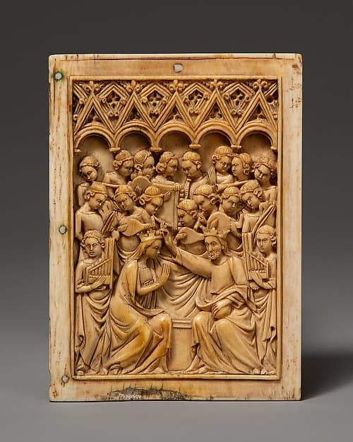 Right Leaf of a Diptych with Coronation of the Virgin