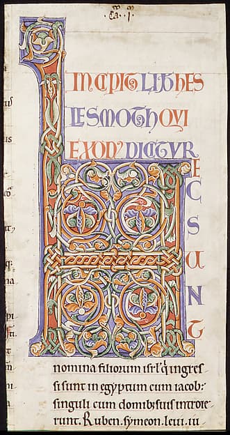 Manuscript Illumination with Initial H, from a Bible