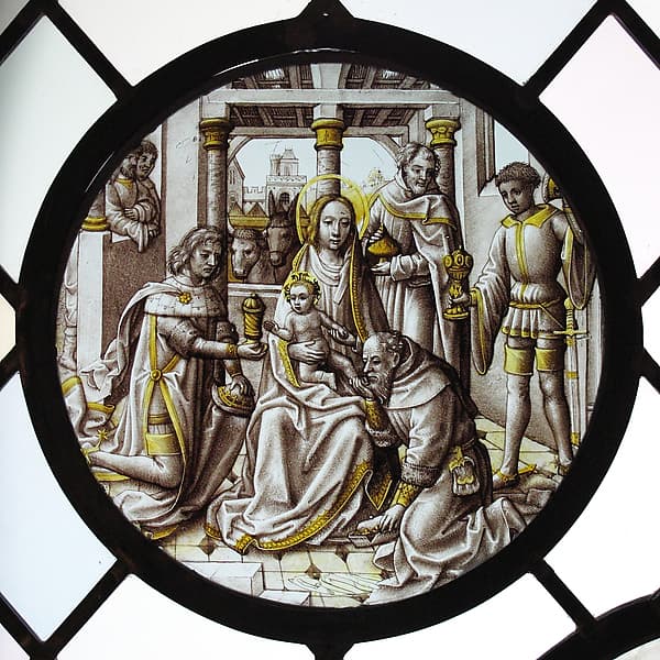 Roundel with the Adoration of the Magi, by Hans Memling