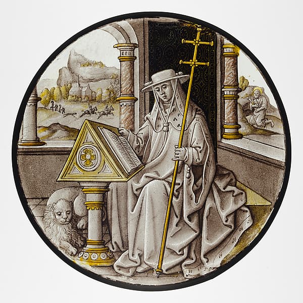 Roundel with Saint Jerome in his Study, by Pseudo-Ortkens