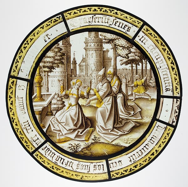 Roundel with Susannah and The Elders, by Pseudo-Ortkens