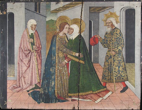 The Visitation Panel from Saint John Retable, by Domingo Ram