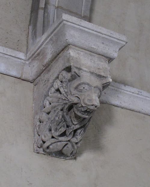 Corbel with Animal Mask of Wolf